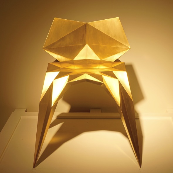 "Brass Bowie Chair" by Zhoujie Zhang at the Gallery ALL booth.